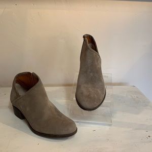 Grey suede booties from Lucky Brand